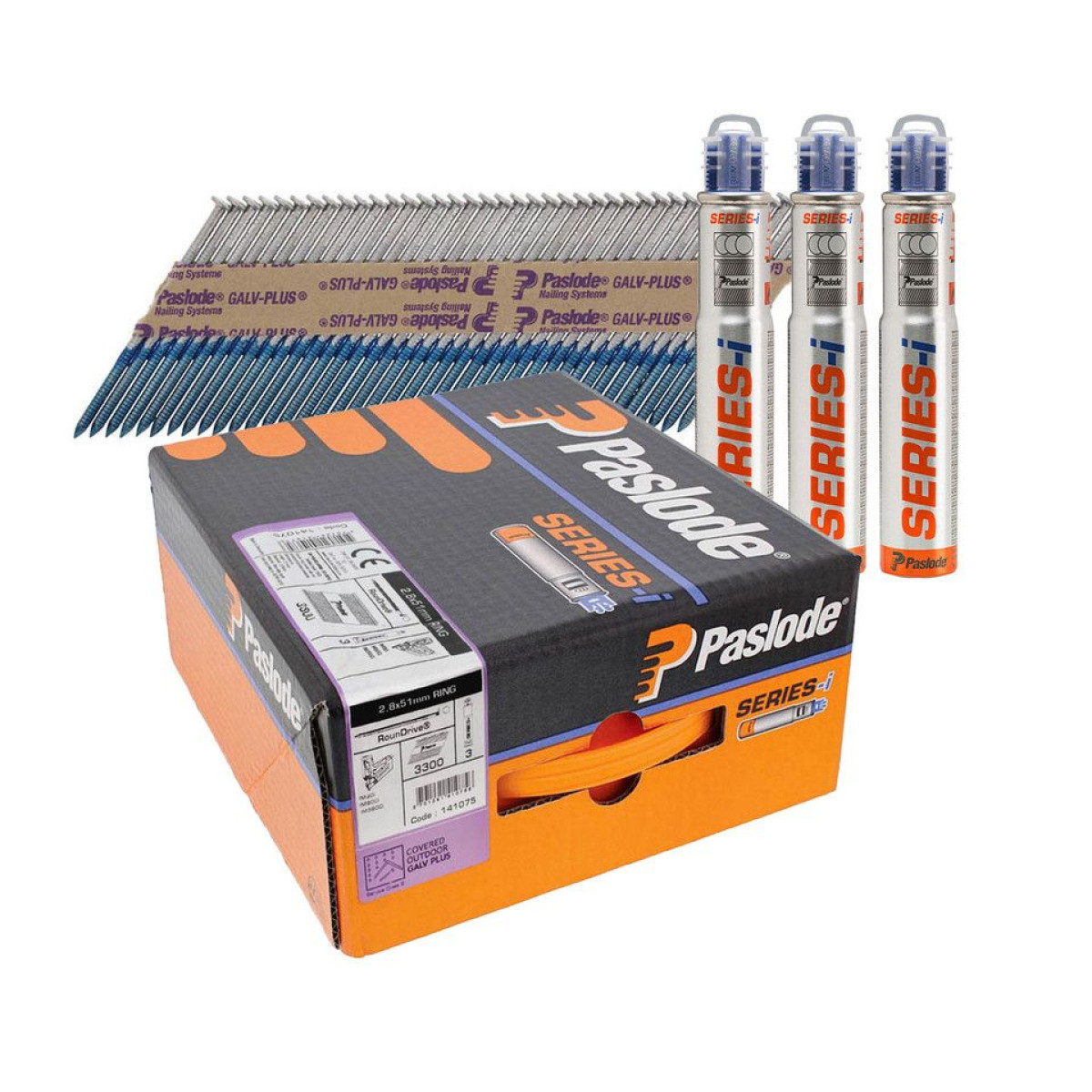 51 X 2.8 RING ELGV PAS NAILS 3300/141 PASLODE