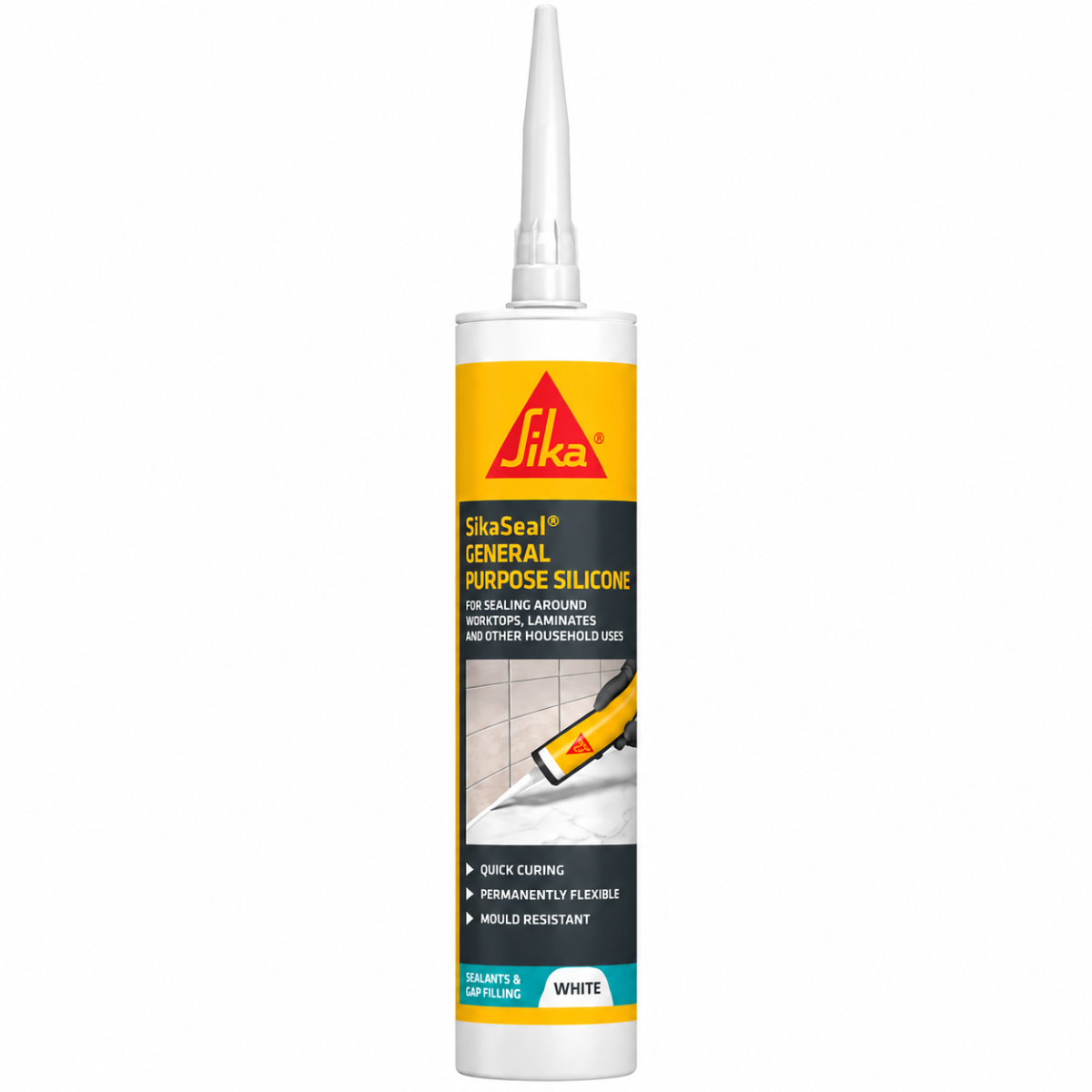 WHITE SIKA GENERAL PURPOSE SILICONE 280ML