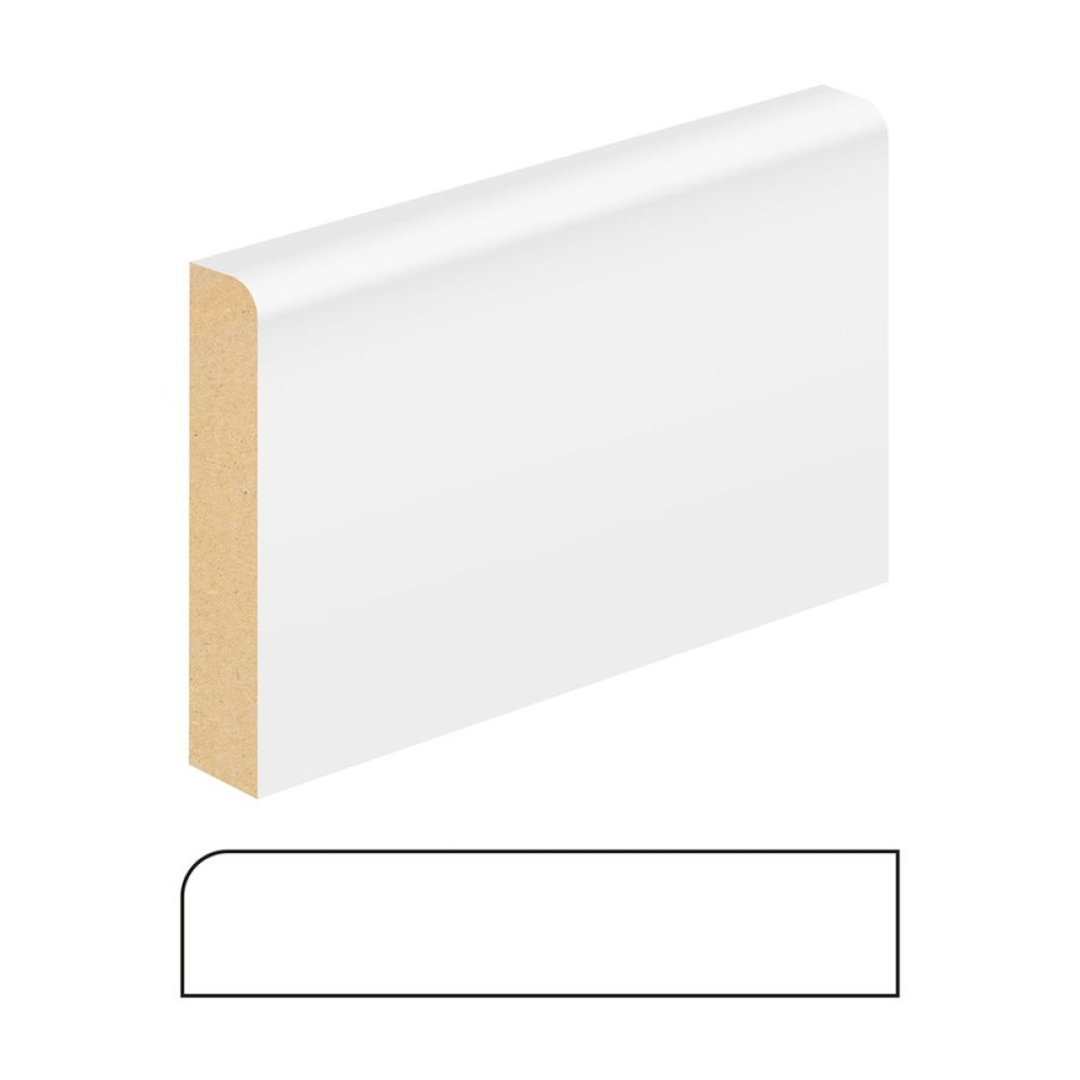 12 X 44 M/R WHITE PRIMED R1A MDF FACING 5.4M