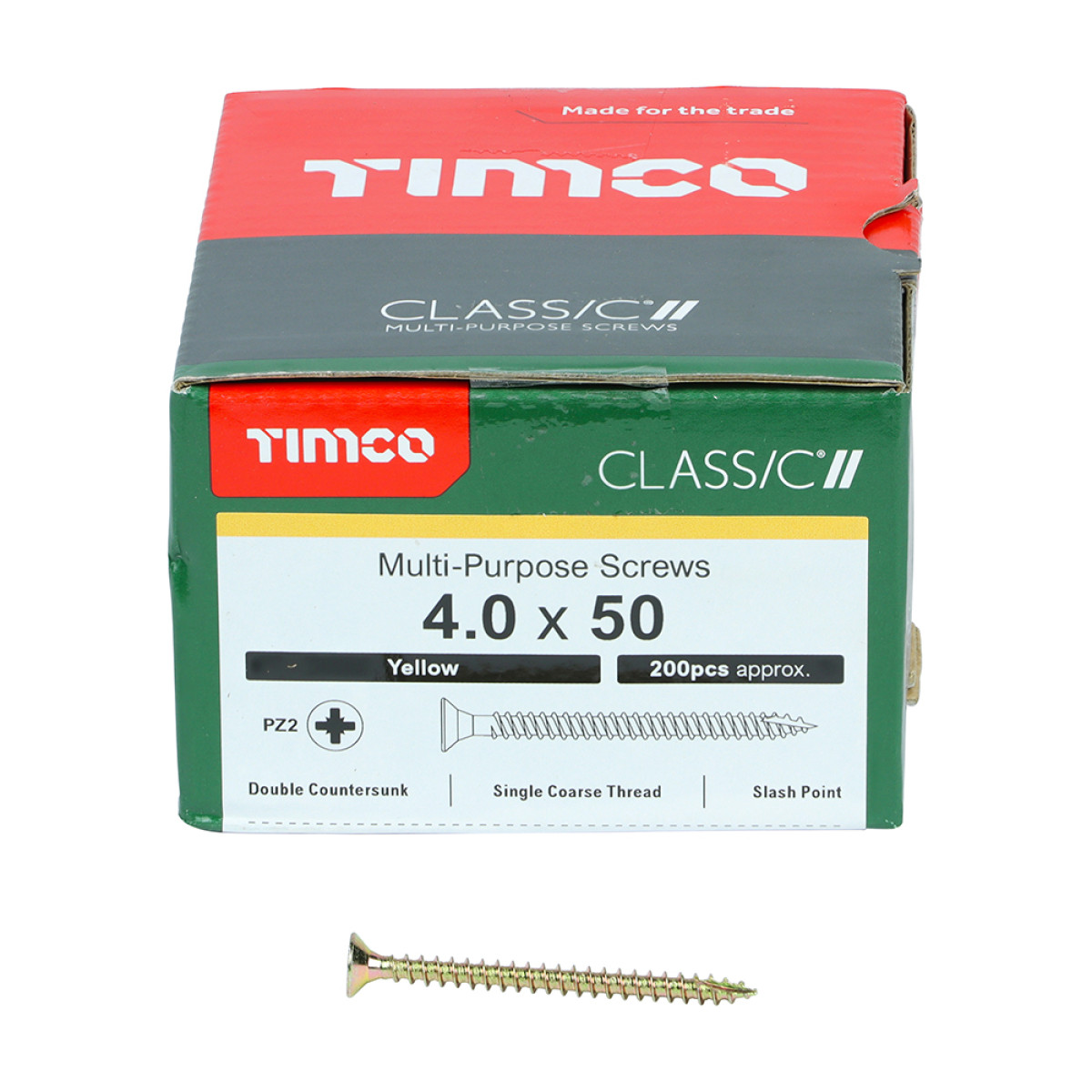 TIMCO 4.0 X 50 CLASSIC SCREW BOX OF 200
