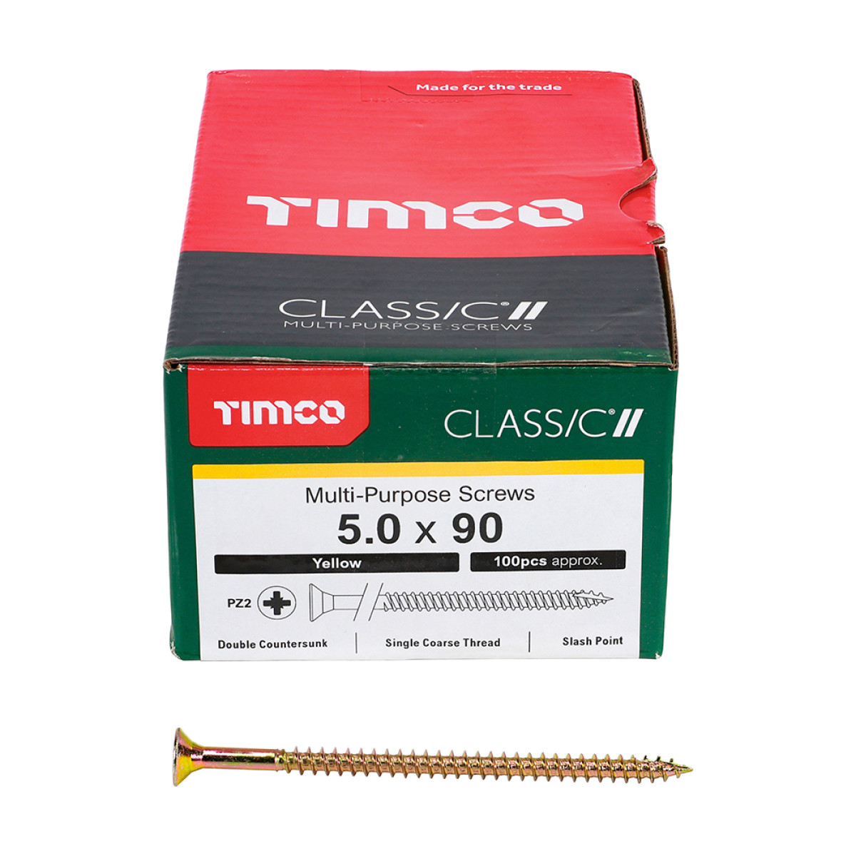 TIMCO 5.0 X 90 CLASSIC SCREW BOX OF 200