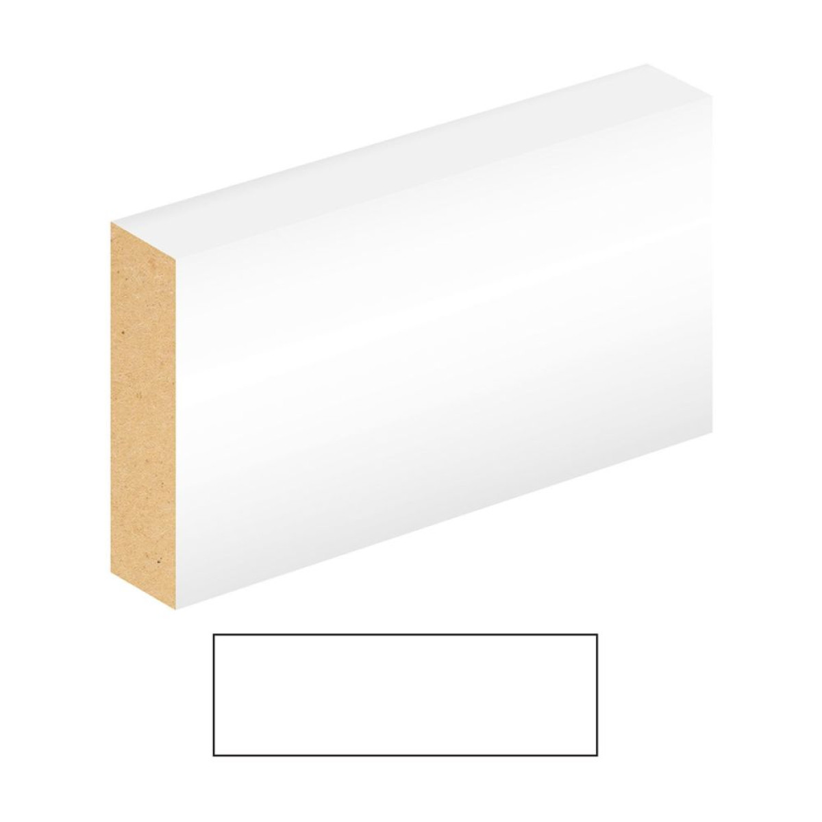 14 X 119 S/E M/R WHITE PRIMED MDF SQUARE PLATE 5.4M
