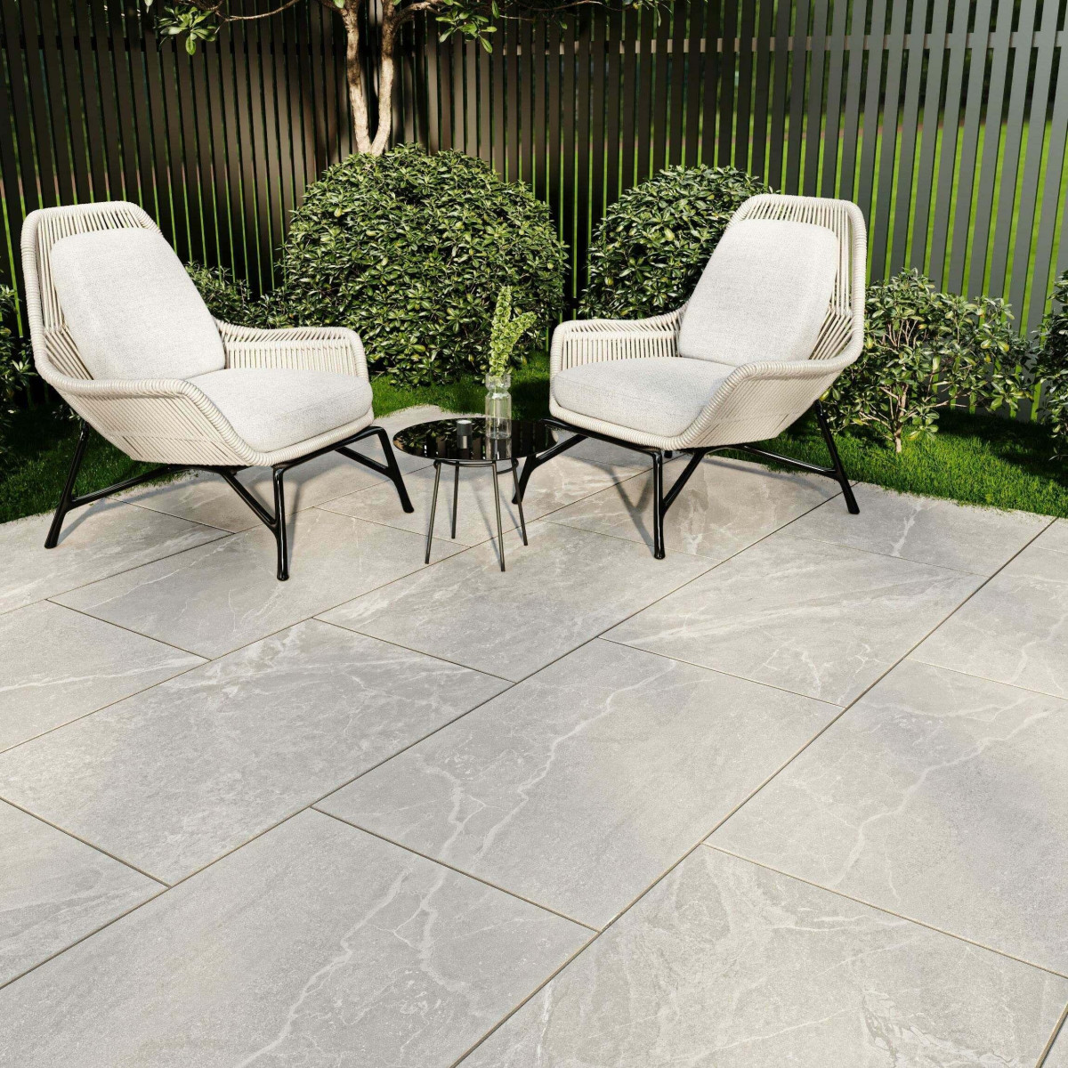 600 X 600 X VEINED STONE DARK GREIGE PORCELAIN