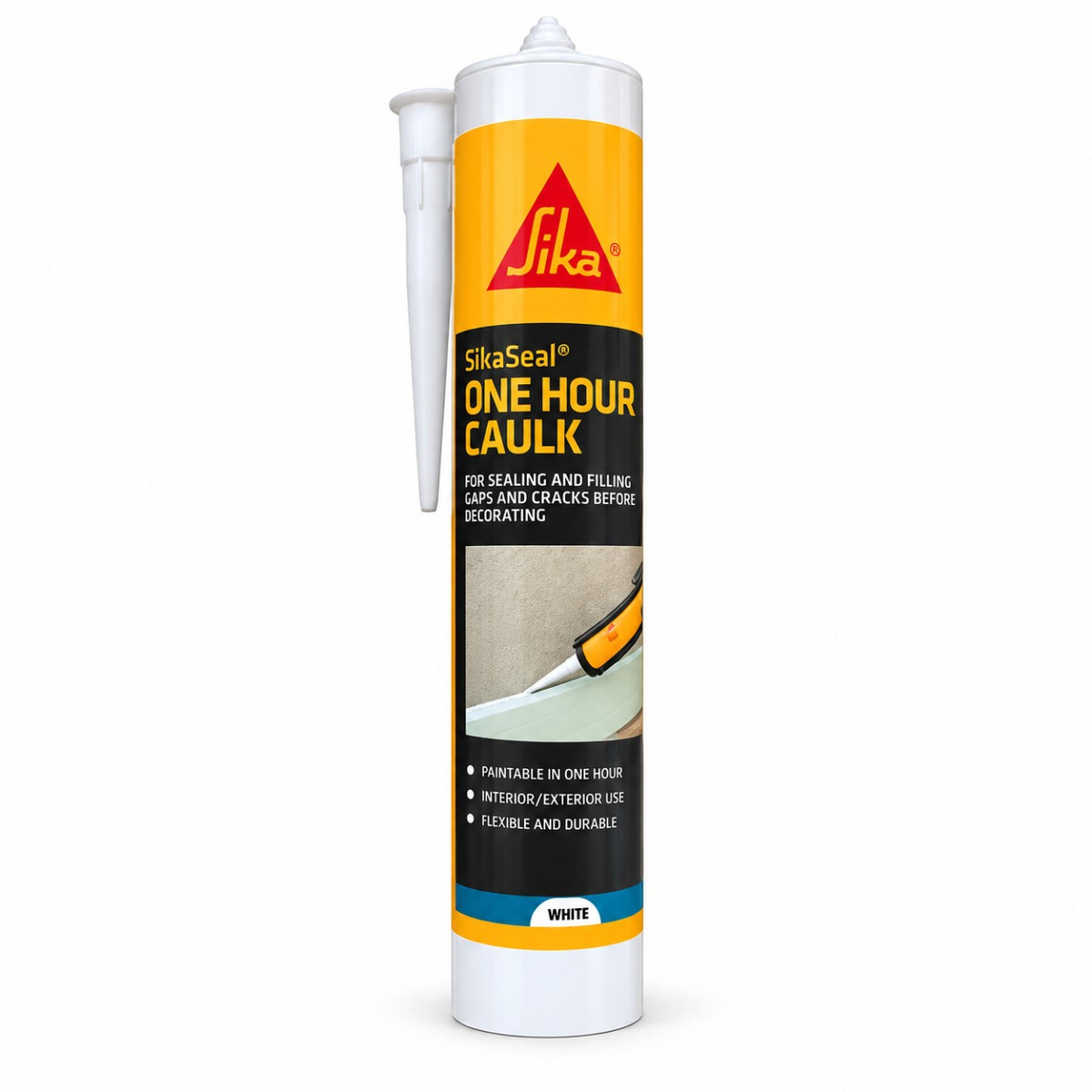 SIKA 125 WHITE ONE HOUR CAULK 300ML