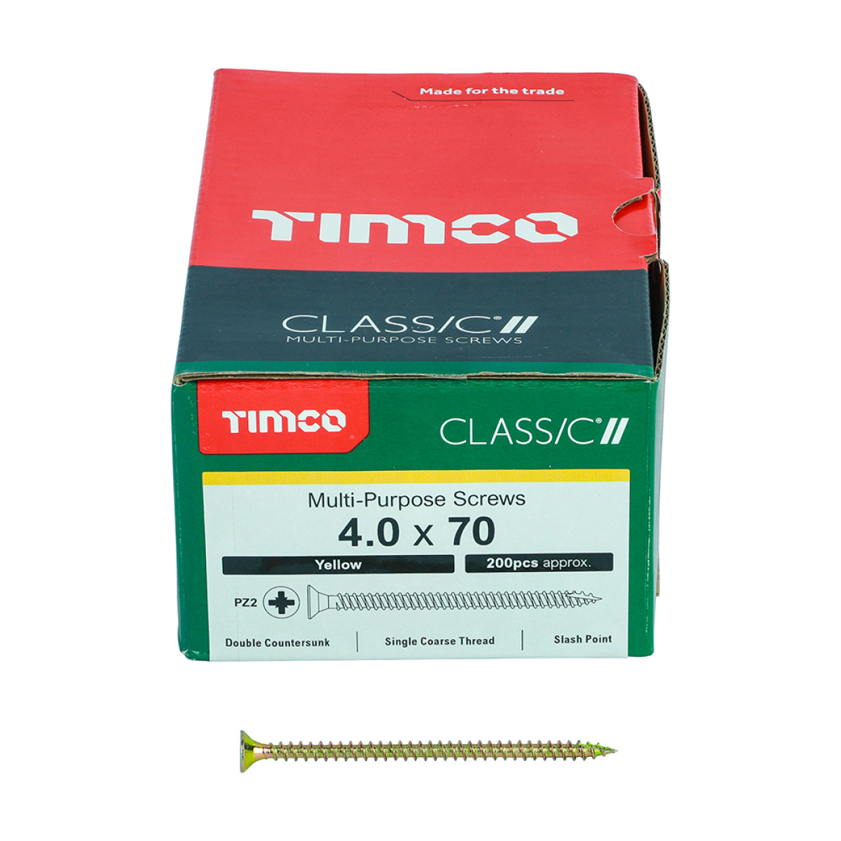 TIMCO 4.0 X 70 CLASSIC SCREW BOX OF 200
