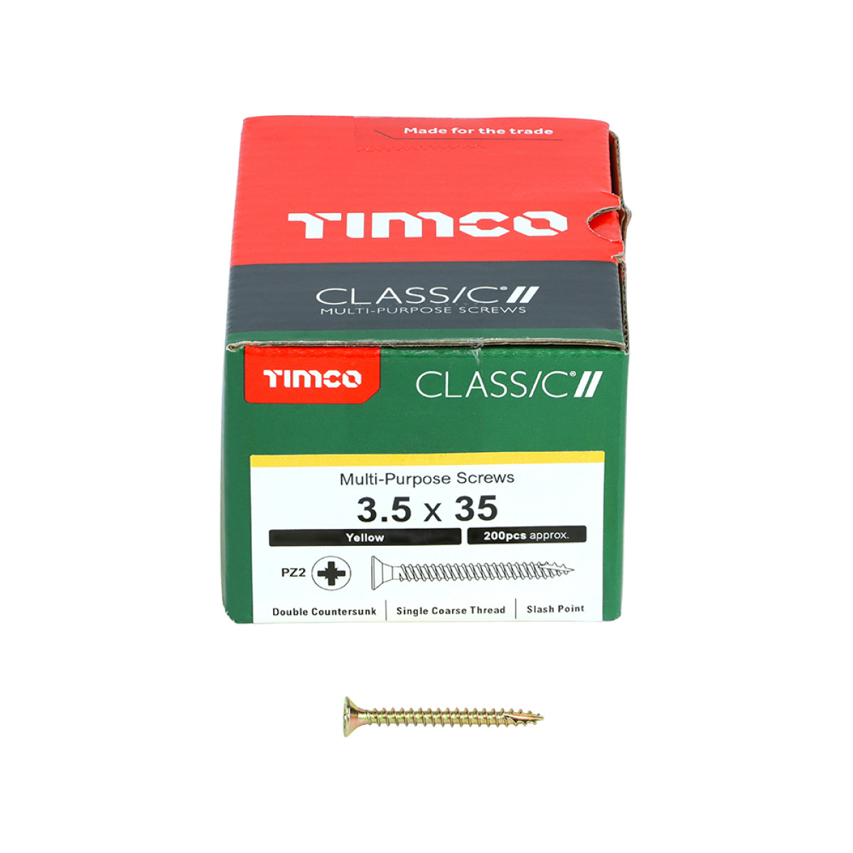 TIMCO 3.5 X 35 CLASSIC SCREW BOX OF 200