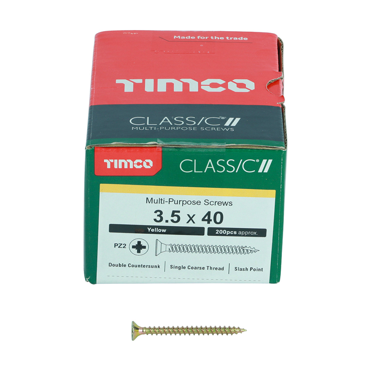 TIMCO 3.5 X 40 CLASSIC SCREW BOX OF 200