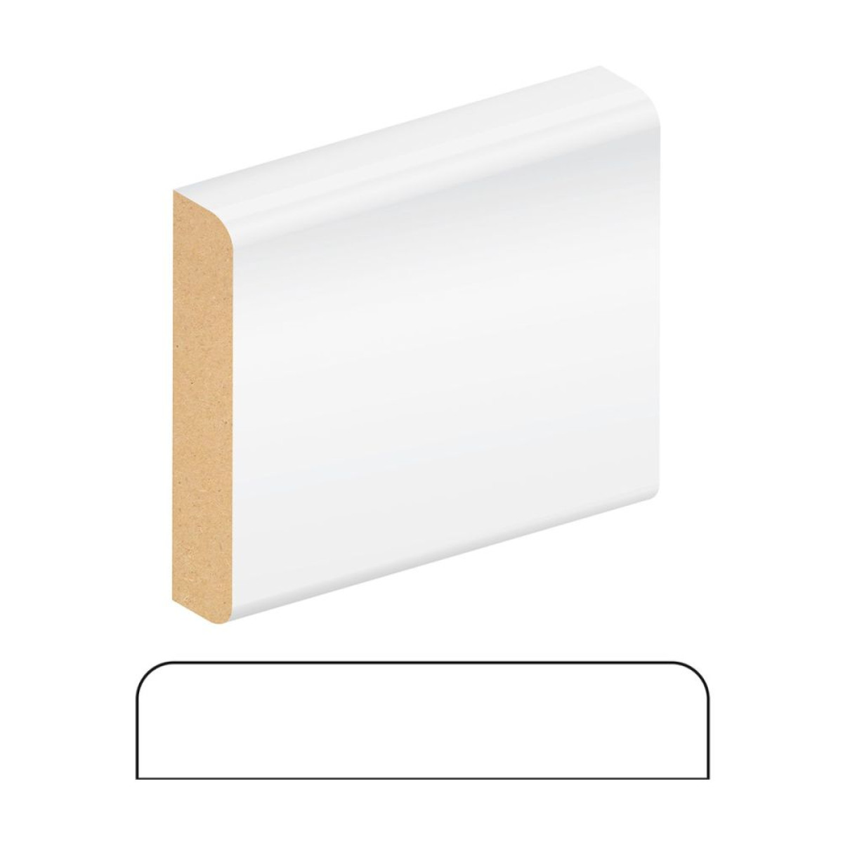 12 X 68 WHITE PRIMED M/R R2A MDF FACING 5.4M