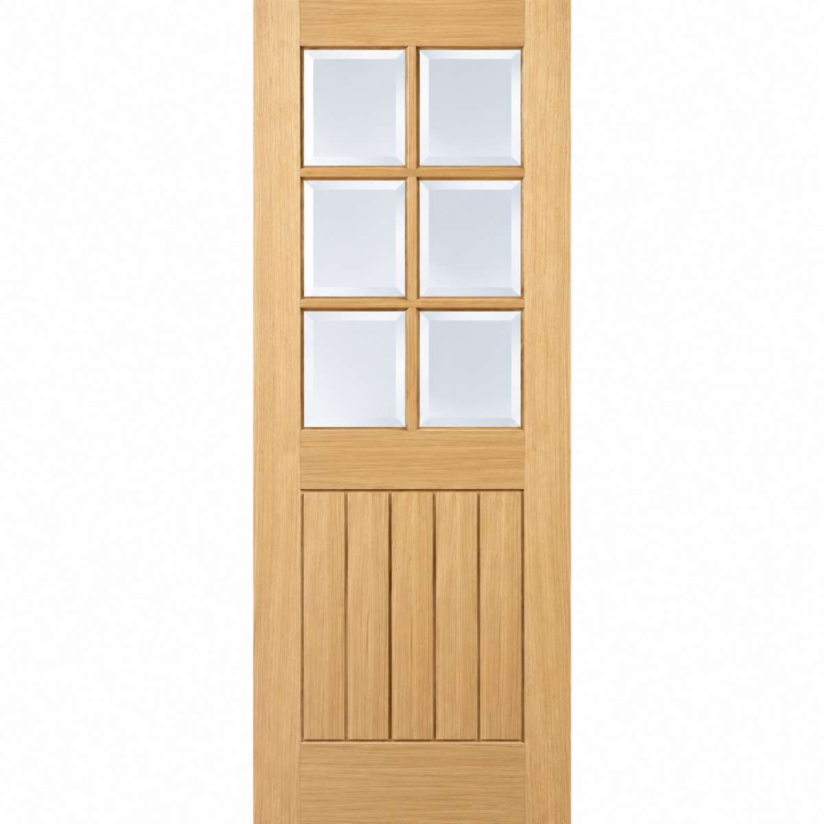LPD UNFINISHED OAK MEXICANO GLAZED 6L DOOR 1981 x 762 x 35mm