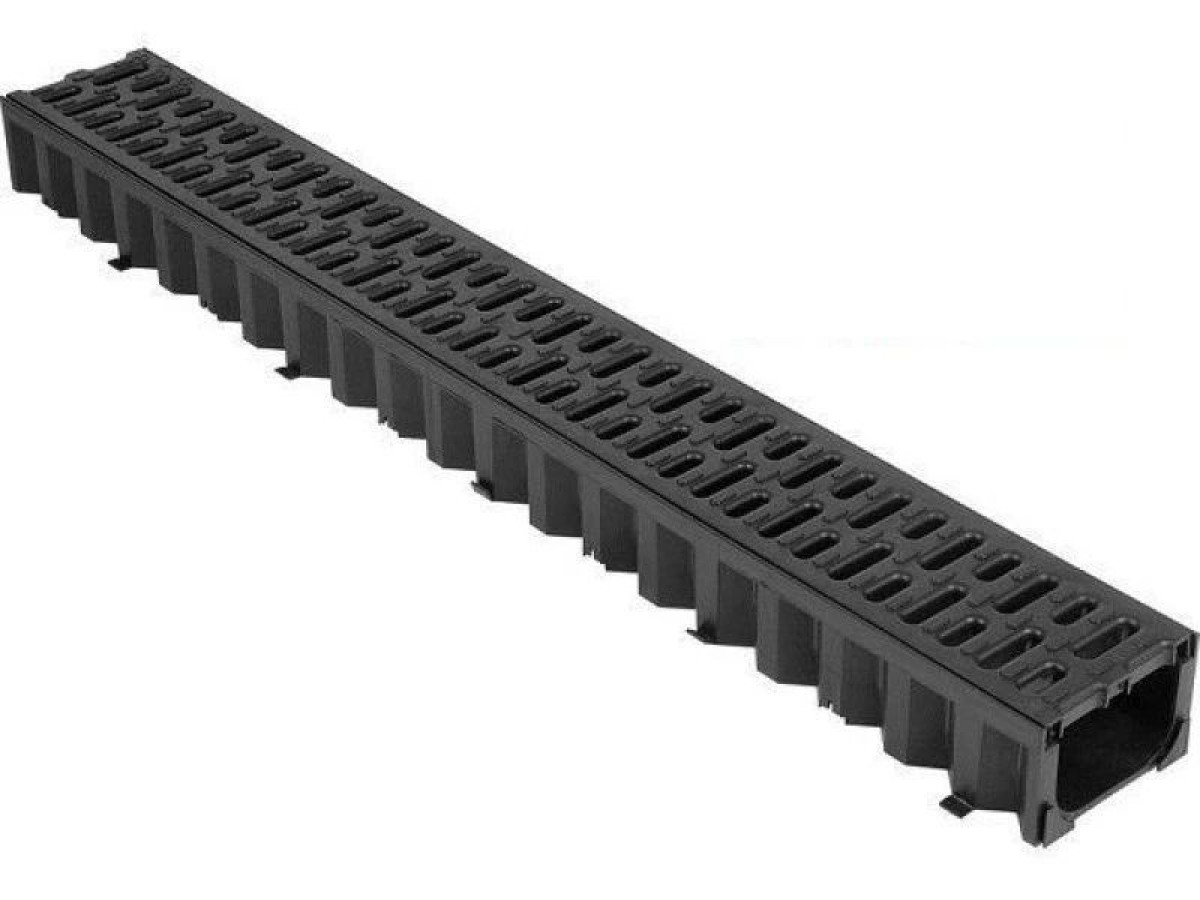 ACO HEXDRAIN 1m C/W PLASTIC GRATING