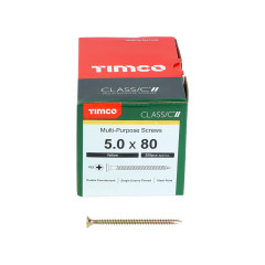 TIMCO 5.0 X 80 CLASSIC SCREW BOX OF 200