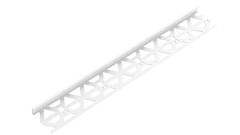 PVC-U STOP BEAD - 2.5M 10MM WHITE PLASTIC