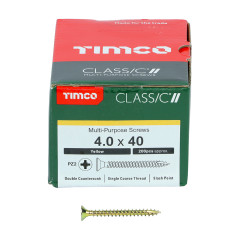 TIMCO 4.0 X 40 CLASSIC SCREW BOX OF 200